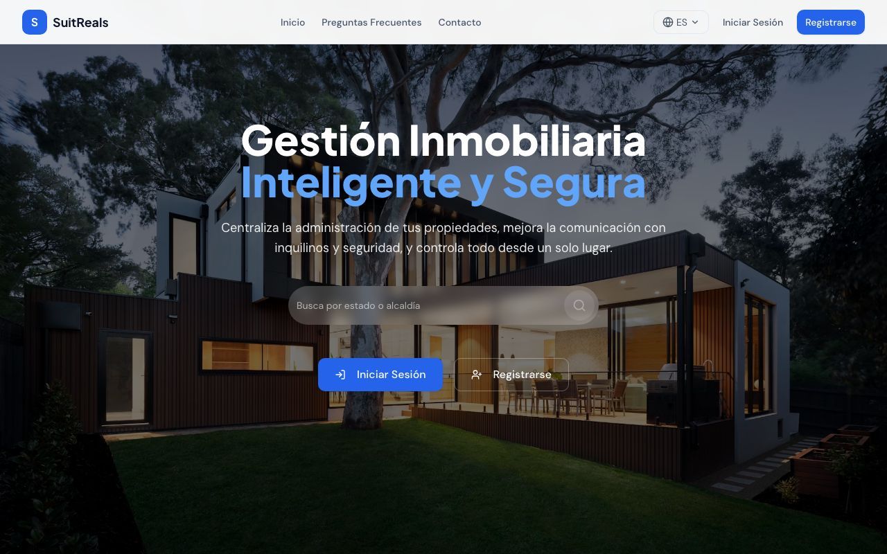 Portada de SuitReals: gestión inmobiliaria inteligente y segura
