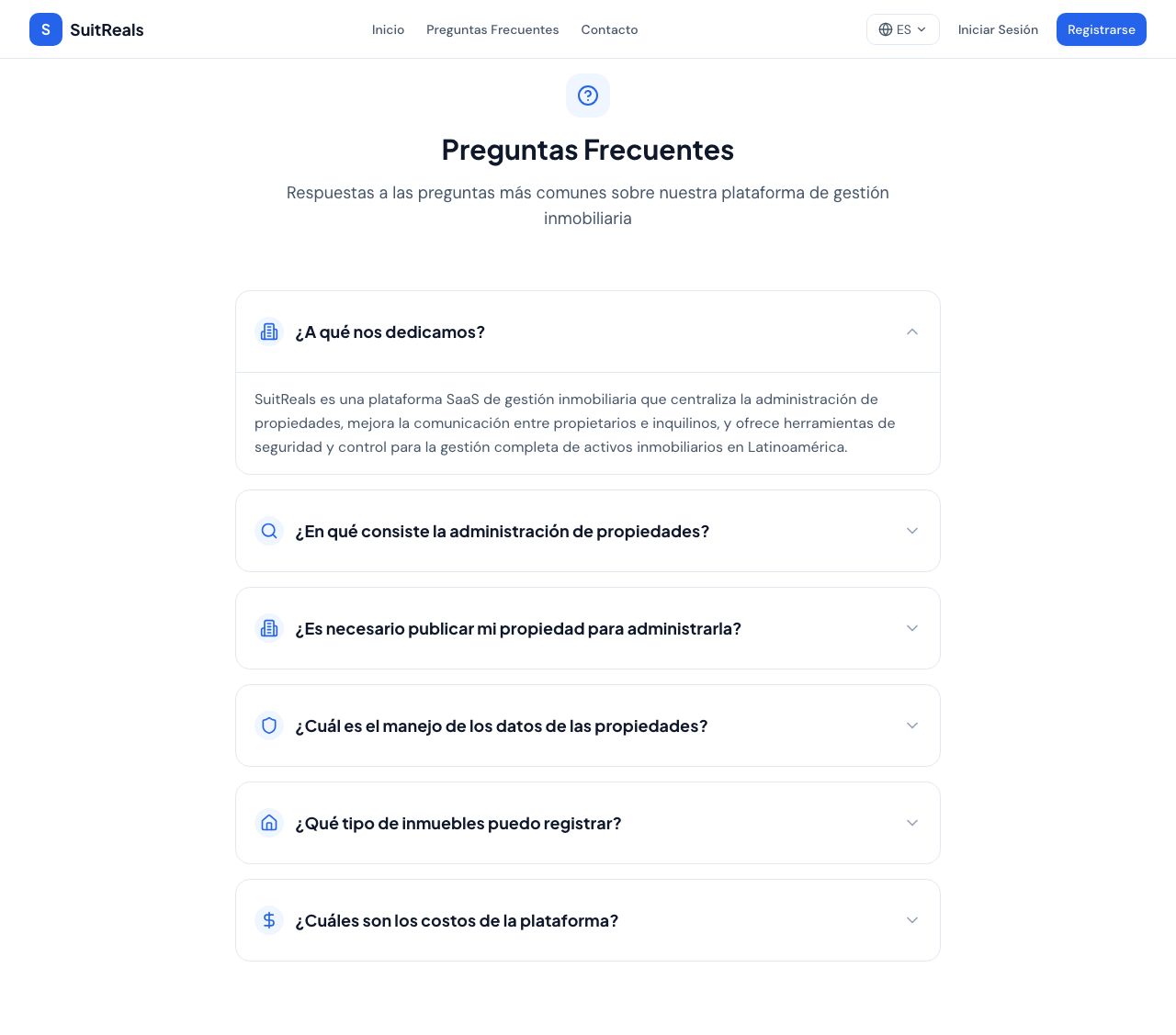 Preguntas frecuentes de SuitReals